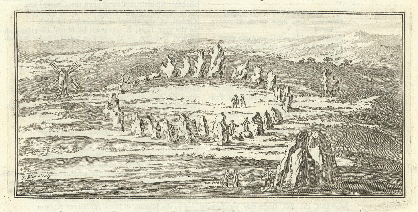 Rollright Stones. Oxfordshire/Warwickshire. KIP. From Camden's Britannia 1722